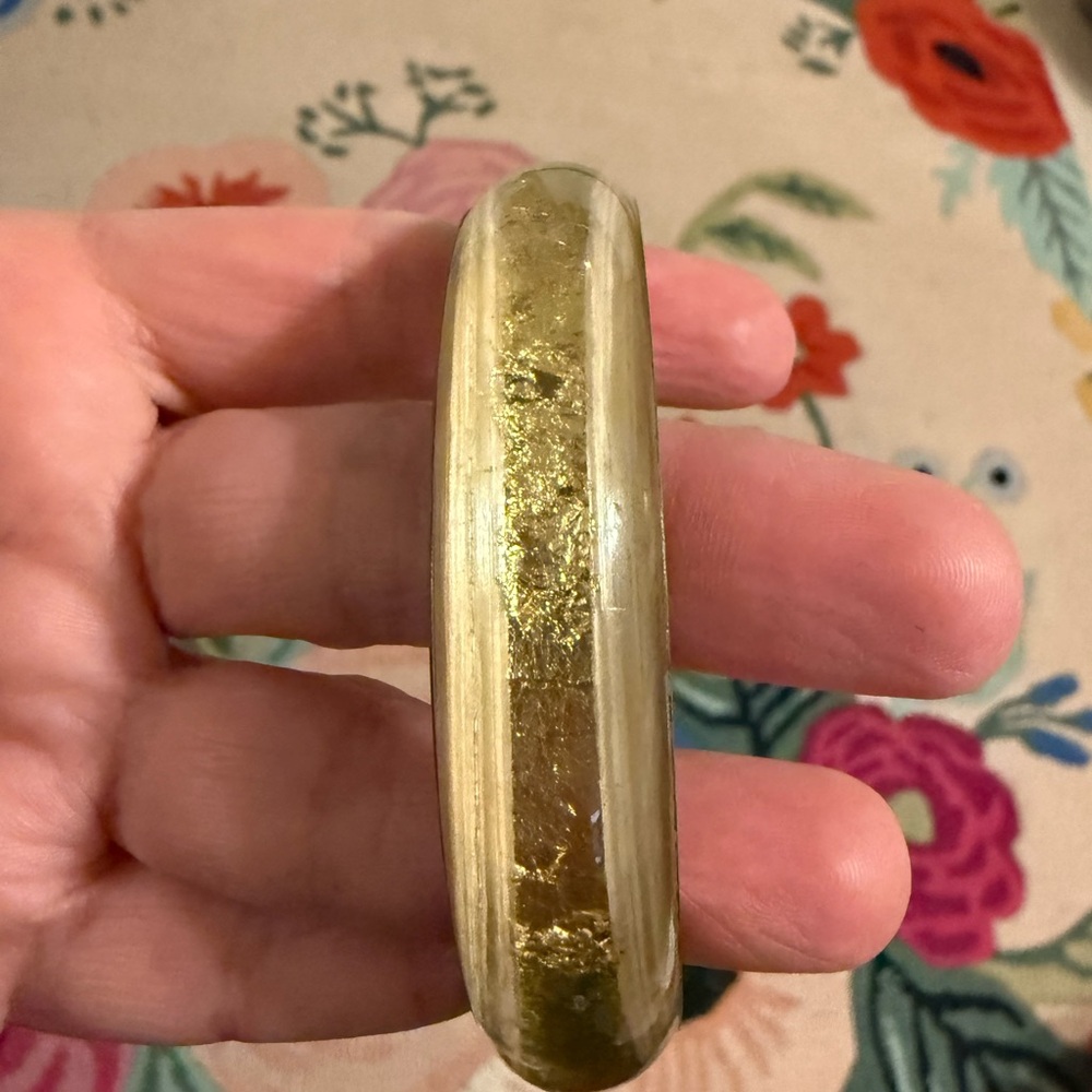 Gold Resin Bangle Bracelet